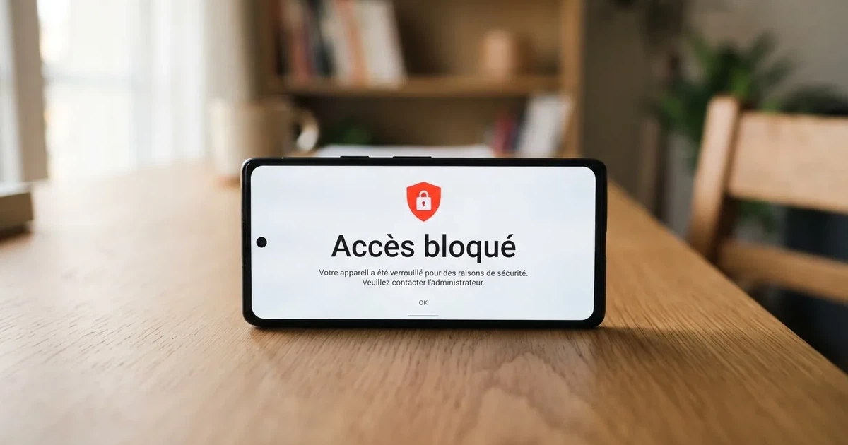 Page d'avertissement affichant le blocage d'un site de casino en ligne non autorisé en France