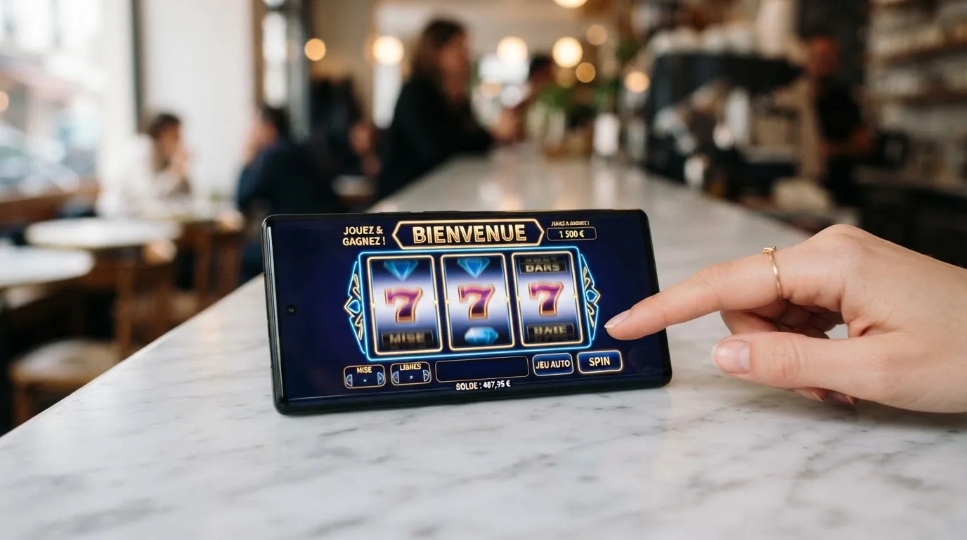 L'interface d'un casino en ligne récemment lancé affichant une bannière de bienvenue destinée aux nouveaux joueurs français.